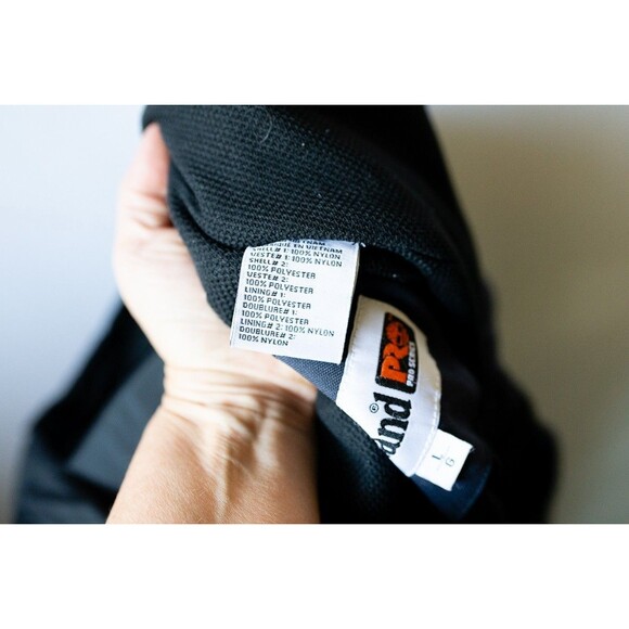 Timberland Pro Series L black jacket coat hideaway hood work chore barn - Picture 8 of 10